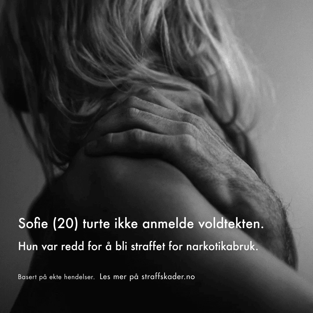 Square social media version of the Sofie campaign — black-and-white portrait with overlaid text.